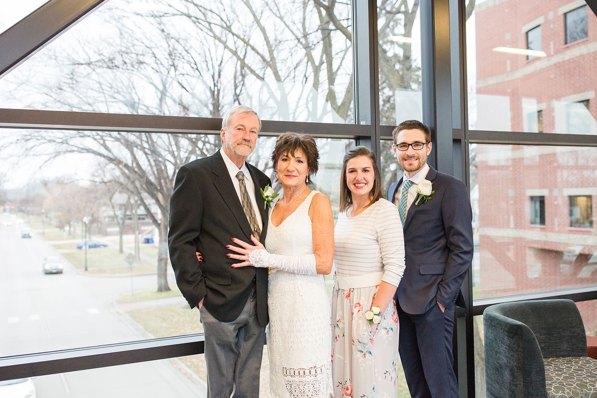 Bridal Party Photos before a Cass County Courthouse Wedding