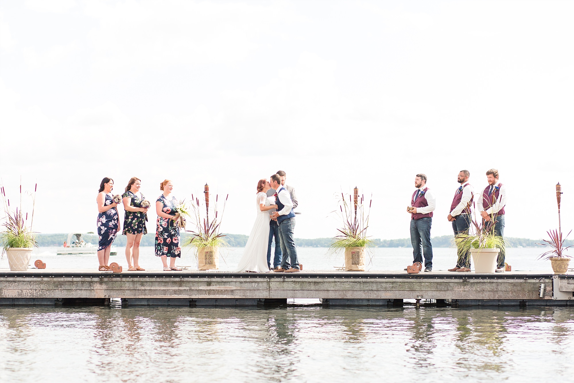 Lakeside wedding ceremony in Detroit Lakes