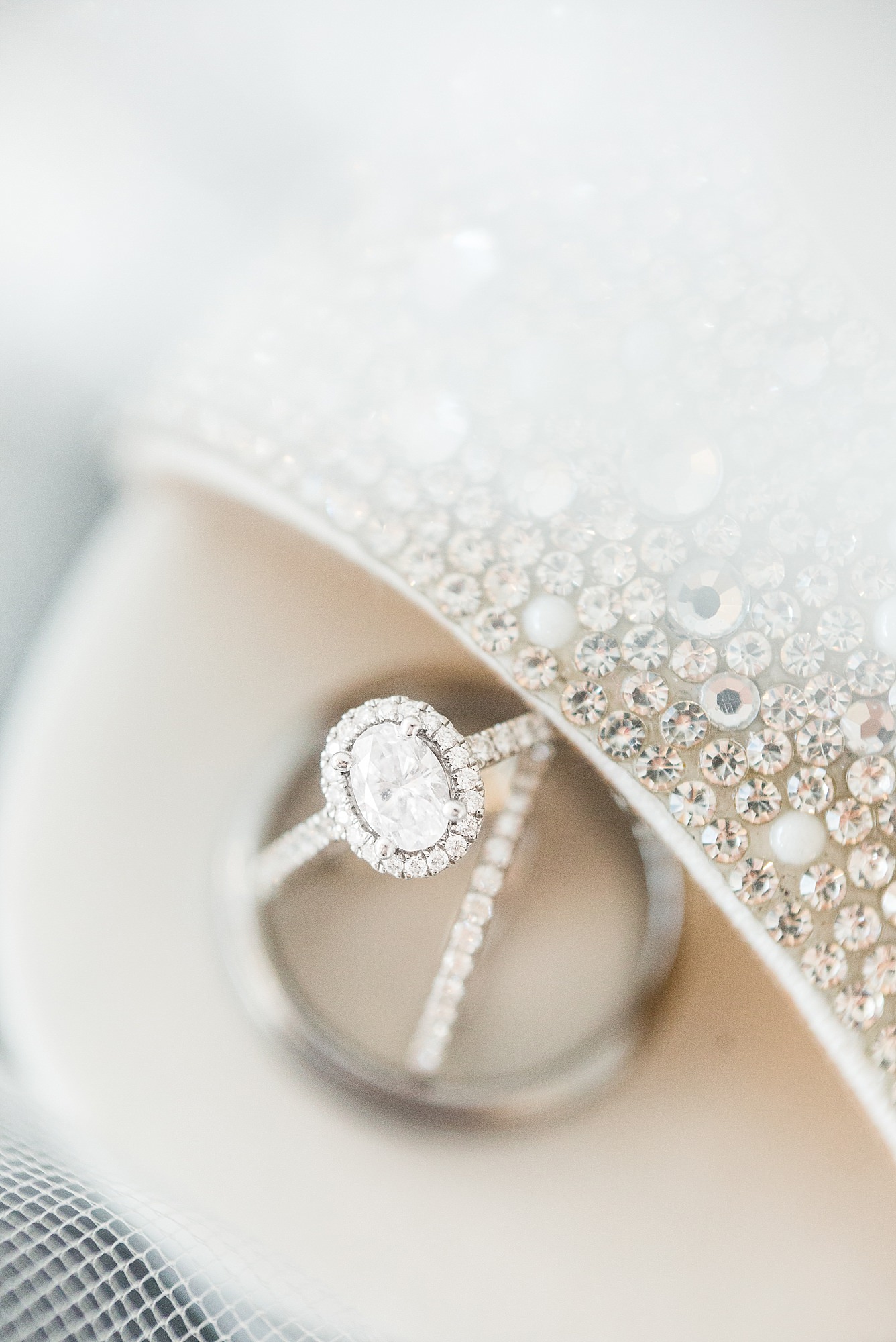 Ring and shoe details for a Glamorous Wedding at the Avalon