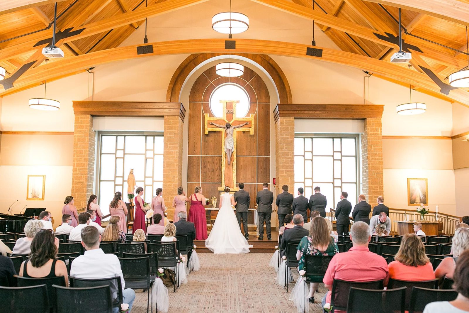 Wedding at Holy Cross Catholic Church West Fargo Alecs Kay Photo