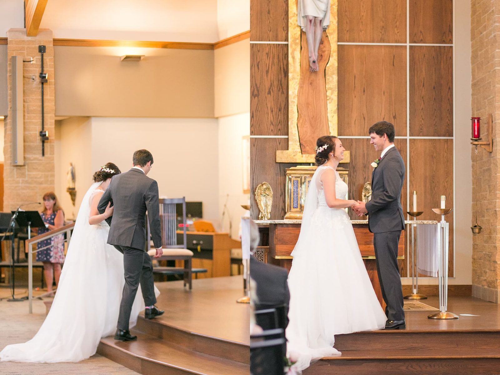 Wedding at Holy Cross Catholic Church West Fargo Alecs Kay Photo