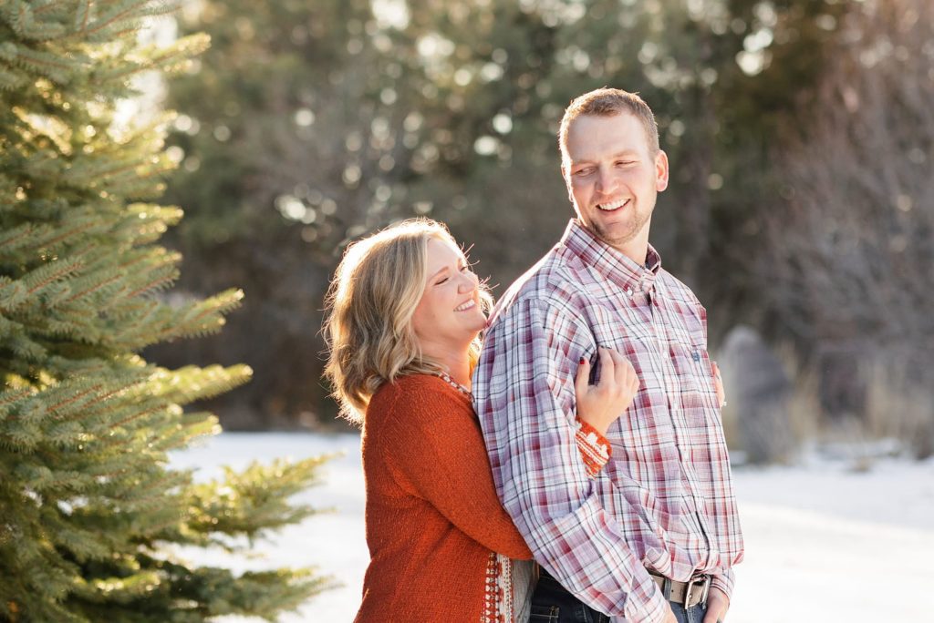 Winter engagement session at a farm in Florence, SD. 