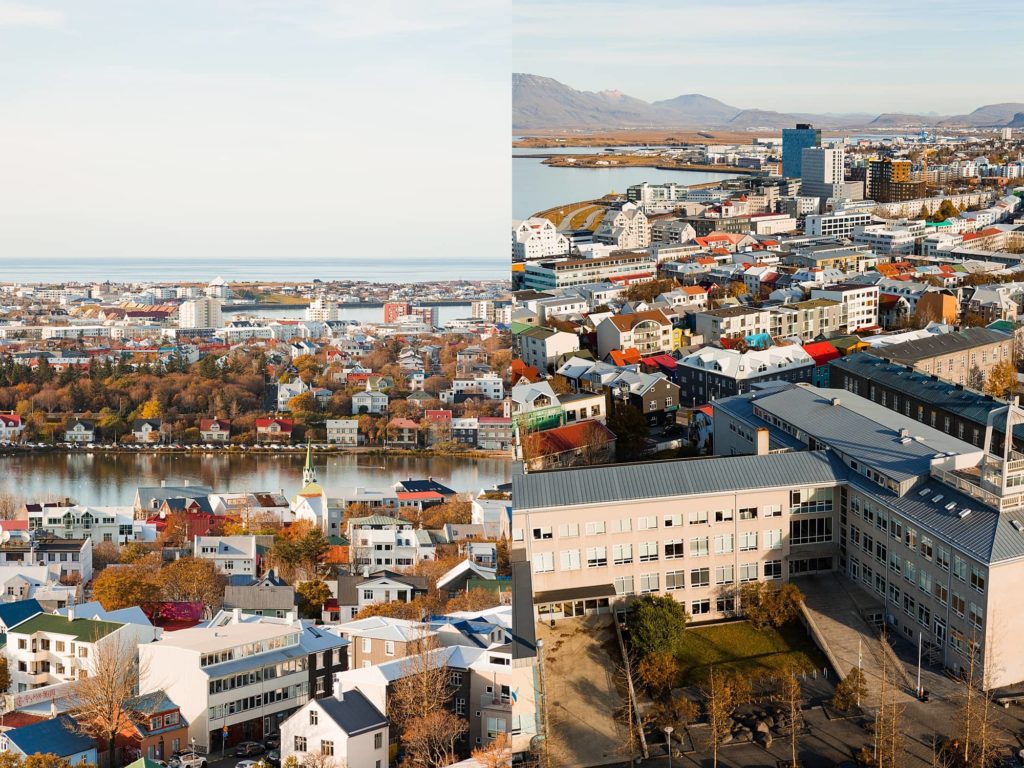 View over the capitol city of Reykjavik during our 2021 Trip to Iceland